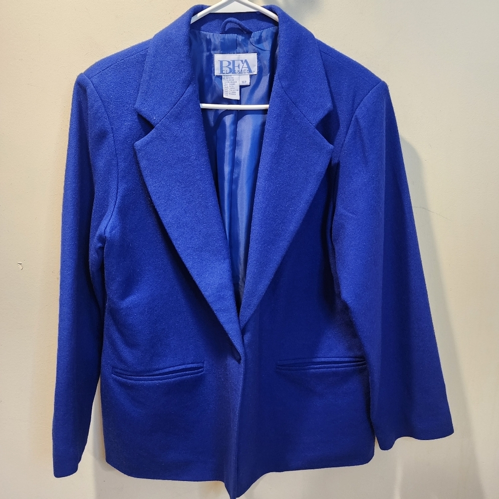 Blue Wool  Blazer by BFA Classics Size 16p